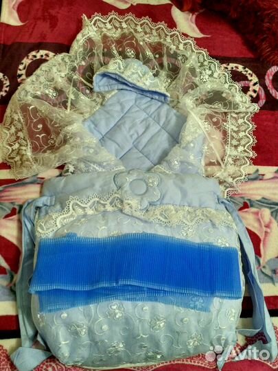 Конверт на выписку на мальчика, теплый