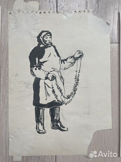 Рисунок графика картина. ссср, Трошин