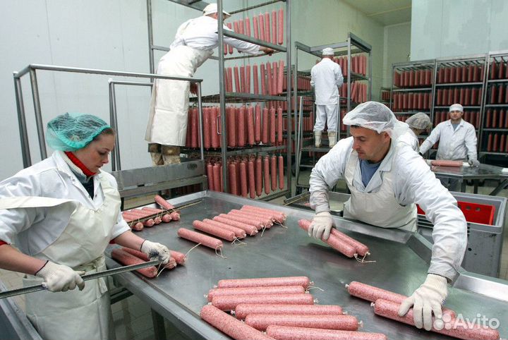 Вахта на заводе колбасного производства без опыта