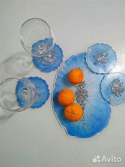 Набор Поднос и подстаканники