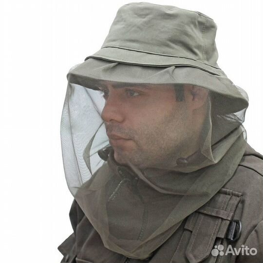 28615Панама с сеткой, смесовая, хаки