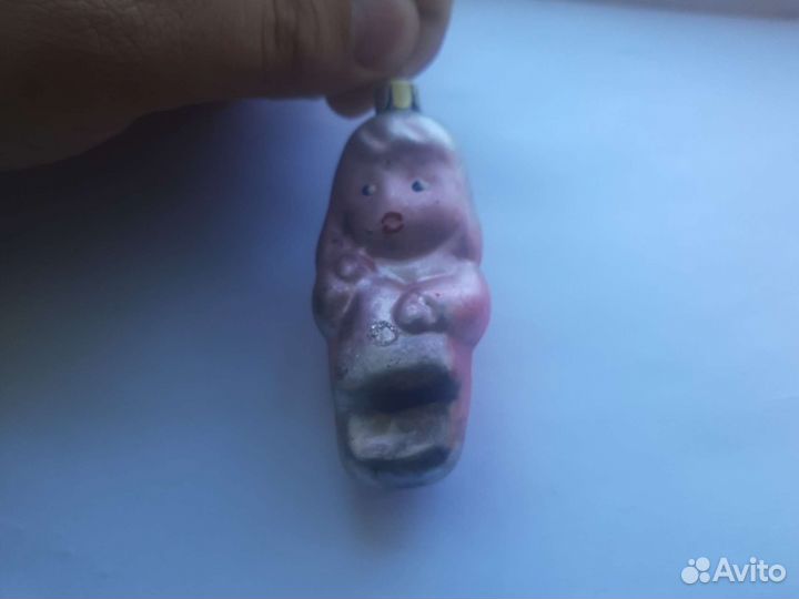 Игрушка СССР елочная девочка ребенок редкость