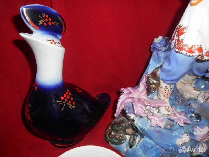 Фарфоровые статуэтки СССР. Садко, графин, чашка