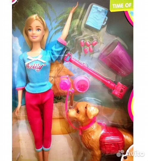 Кукла Барби Приучение щенка к горшку Anlily