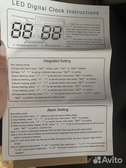 Часы/градусник/календарь/ будильник