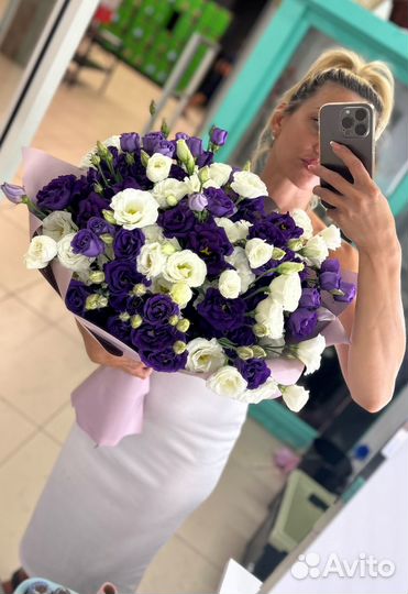 Эустома большой букет