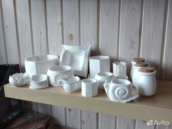 Горшок гипсовый