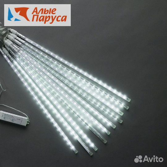 Гирлянда уличная Тающие сосульки 80 см/ белый