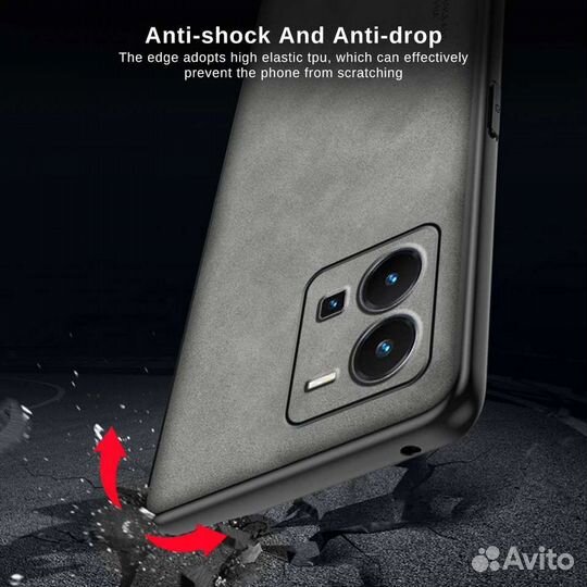 Чехол для vivo Y35 из TPU кожи. Новый