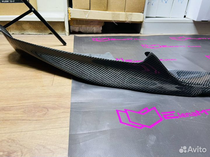 Сплиттер переднего бампера BMW X6 F16 карбон