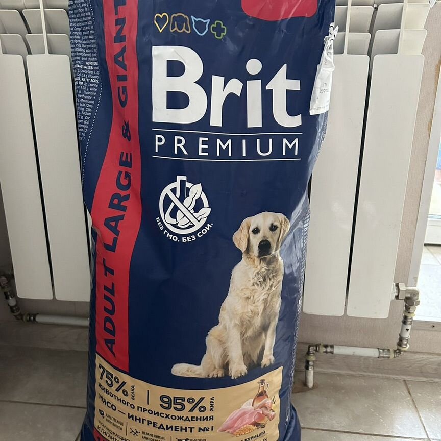 Корм Brit Premium 15 кг для собак