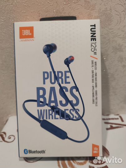 Беспроводные наушники JBL Tune 125BT Blue