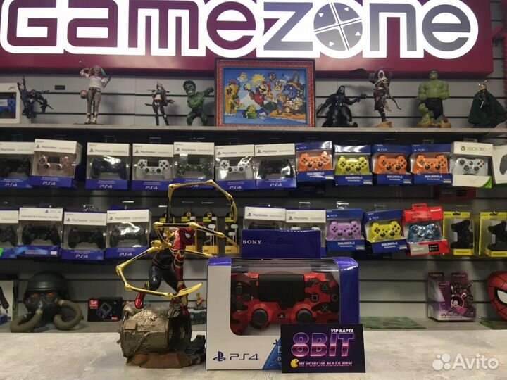 Новый Джойстик PS4 V2 Красный Камуфляж