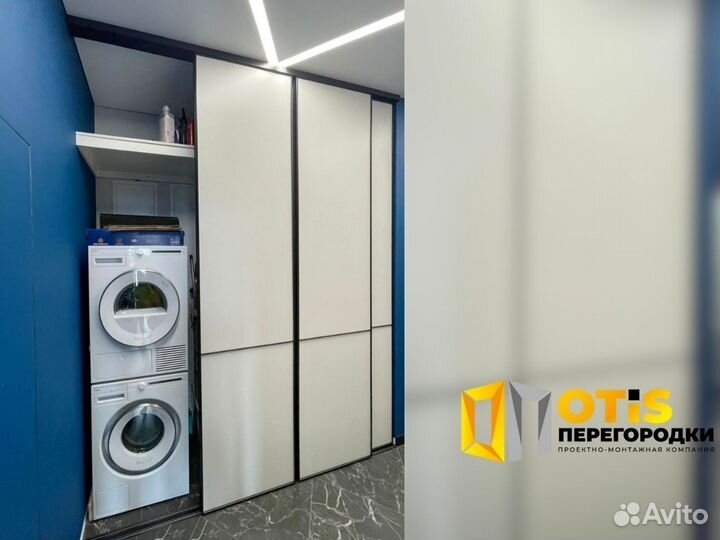 Стеклянная перегородка для зонирования