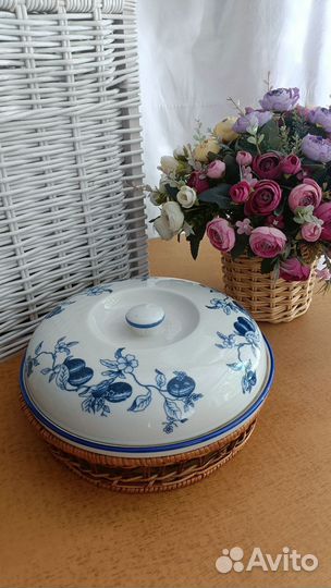 Керамическая форма для запекания с крышкой d27 нов