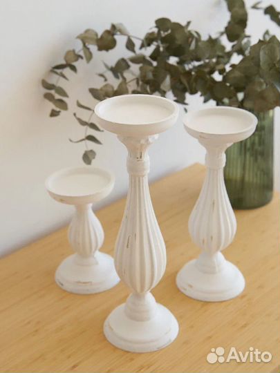 Подсвечник IKEA деревянный в скандинавском стиле