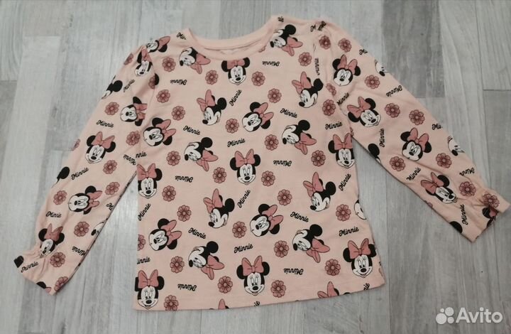 Лонгслив лонг C&A H&M минни маус Mickey mouse