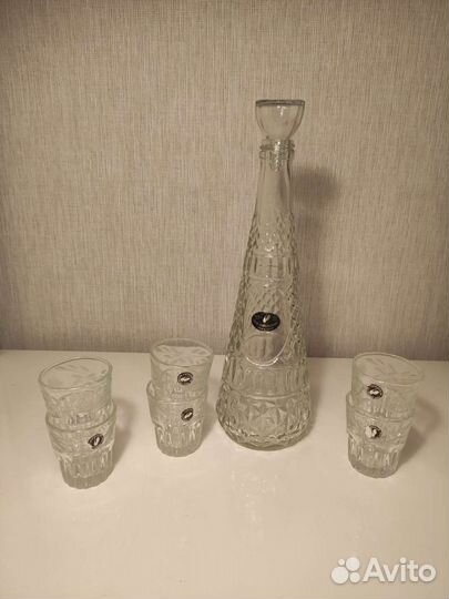 Графин с рюмками Гусь Хрустальный