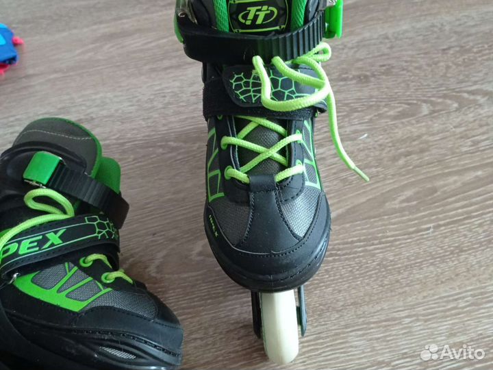 Роликовые коньки детские apex раздвижные до 33 р
