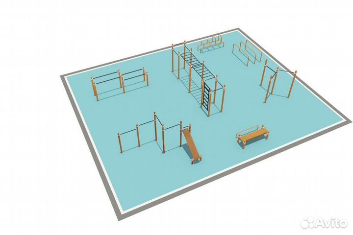 Районная площадка для Воркаут и WRK Pioner A16600