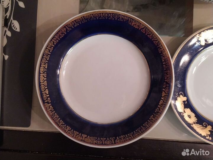 Тарелки кобальтовые СССР Барановка,Дулево