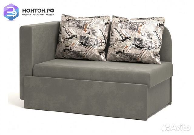 Кушетка еврософа Кларис серая