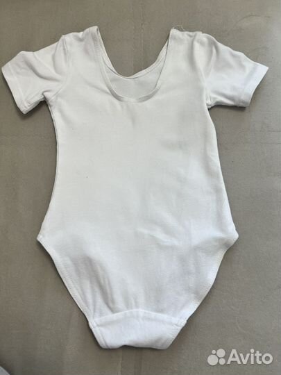 Купальник гимнастический 110-116 белый