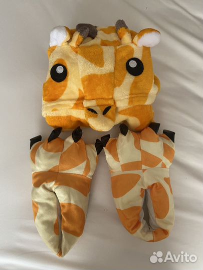Пижама кигуруми жираф с тапочками
