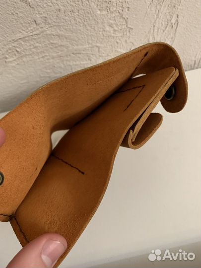 Кожаный кошелек ручной работы