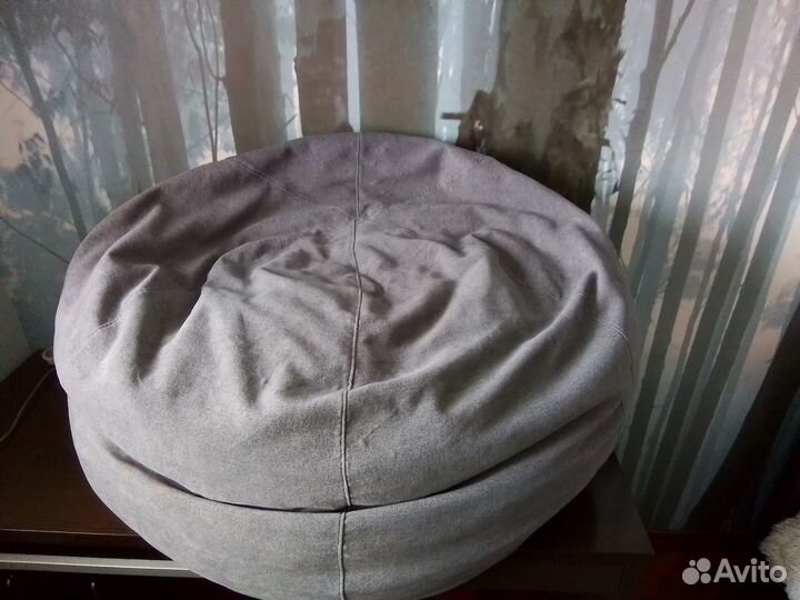 Пуфик, кресло-мешок серого цвета