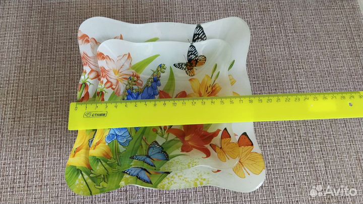 Квадратные тарелки бу в хорошем состоянии