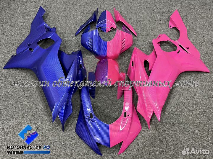 Yamaha YZF R6 2017-2019 пластик / аквапринт карбон