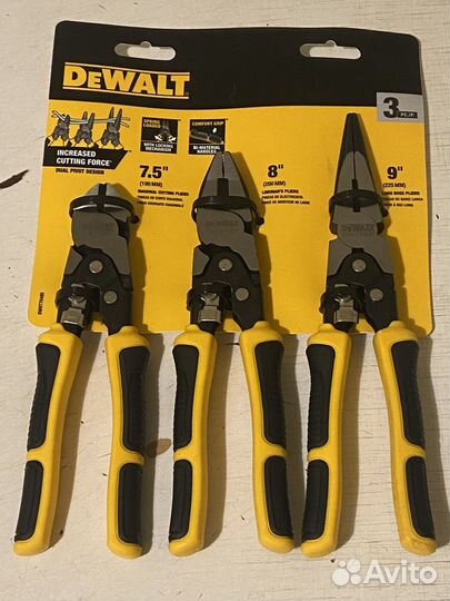 Набор плоскогубцы пассатижи Dewalt (3 шт.)