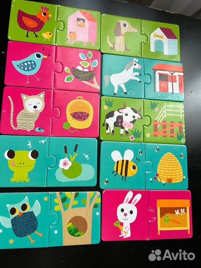 Пазл djeco 2+ кто где живет