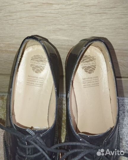 Новые кожаные женские полуботинки tervolina, 39