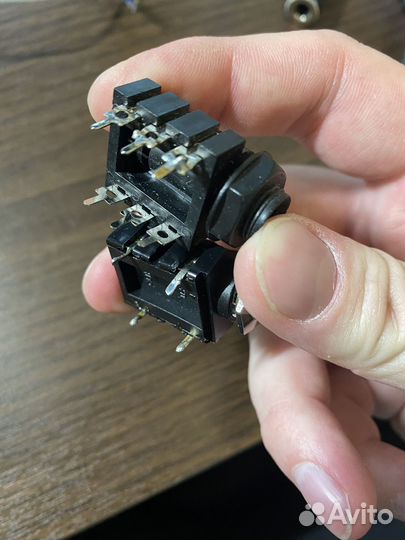 Гнездо jack 6,3 на плату mono stereo