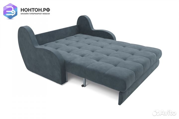 Диван аккордеон Барон велюр серый