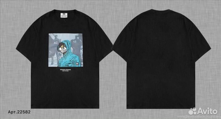 Футболка Weekend Offender чëрнaя с принтoм 40(XXS)