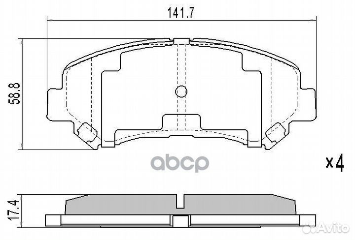 Колодки тормозные nissan juke(F15) /qashqai(J10)