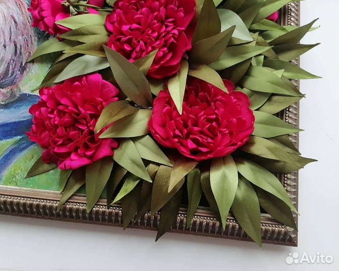 Картина вышитая лентами