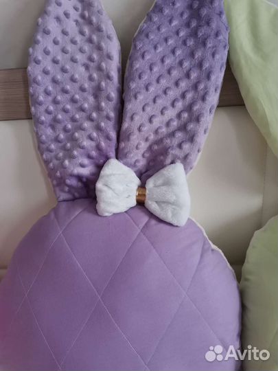 Подушка зайка с ушками плюшевая