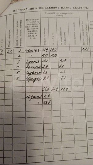 Аукцион: 2-к. квартира, 58,5 м², 3/5 эт.