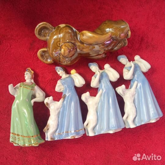 Статуэтки Песочное. Олимпийский миша. Царевна.Маче