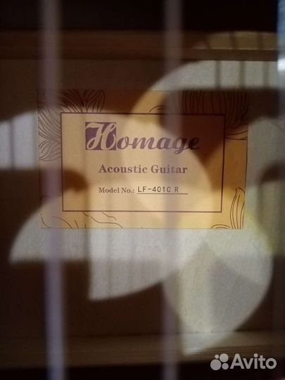 Акустическая гитара homage LF-401C R с чехлом