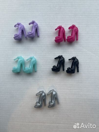 Обувь для куклы барби 5 пар