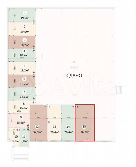 Аренда торгового помещения 36.2 м2