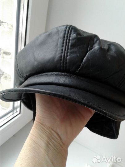 Картуз мужской кожаный