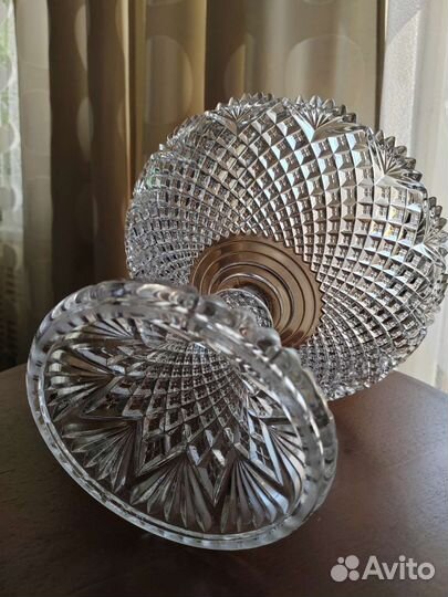 Хрустальная ваза Val Saint Lambert антиквариат
