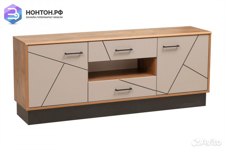 Тв-тумба Гамма 54.04 таксония / черный / грей