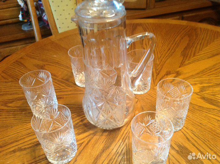 Стаканы и Фужеры хрустальные в наборе СССР